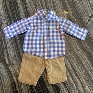 Carter’s Button up and Khakis